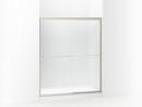 59-5/8 in. Sliding Shower Door with Frosted Glass in Nickel