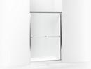 47-5/8 in. Sliding Shower Door with Frosted Glass in Silver