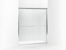 Sterling Silver Frameless Sliding Shower Door 