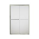 Sterling Nickel Frameless Sliding Shower Door with Frosted Clear Glass 