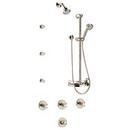 Adjustable Slidebar Thermostatic Shower System Trim with Four Cross Handle in Polished Nickel