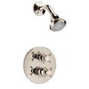 Thermostatic Shower Faucet Trim with Double Cross Handle in Polished Nickel