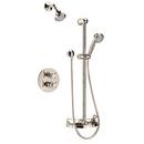 Adjustable Slidebar Thermostatic Shower System Trim with Double Cross Handle in Polished Nickel