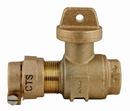 1 in. Pack Joint x FIPT Brass Ball Curb Valve