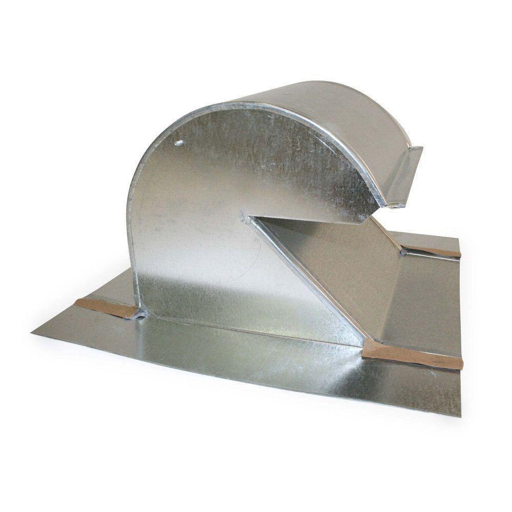 Galvanized Goose Neck Vent with Damper Tall 
