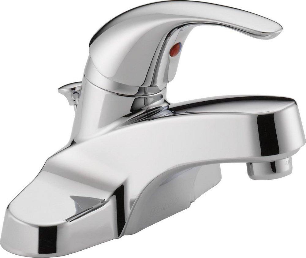 Peerless&reg; Chrome Single Handle Centerset Bathroom Sink Faucet 