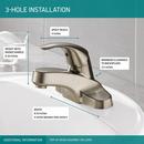Peerless&reg; Brilliance&reg; Brushed Nickel Single Handle Centerset Bathroom Sink Faucet 