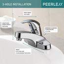 Peerless&reg; Polished Chrome Single Handle Centerset Bathroom Sink Faucet 