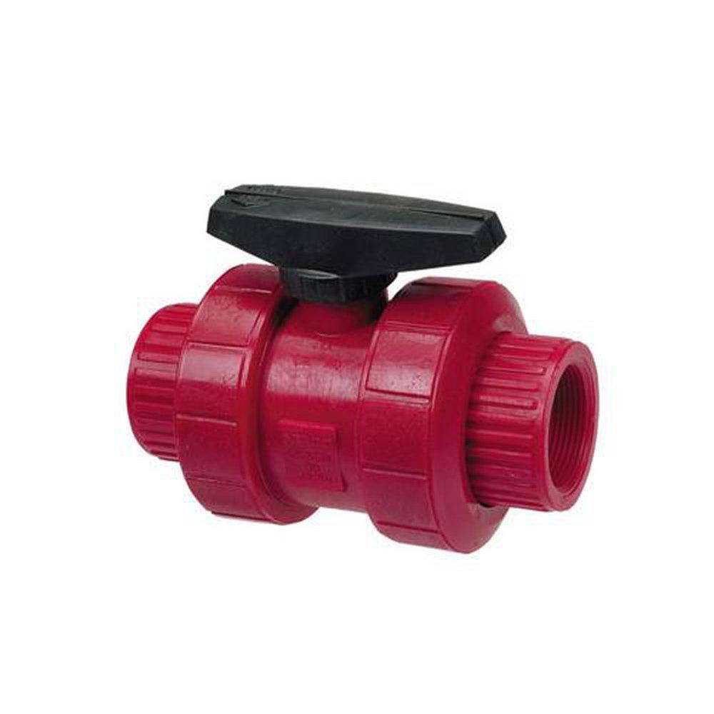 Chemtrol Natural Plastic Full Port Union FNPT 150# Ball Valve 