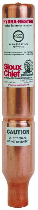 Sioux Chief Copper Male Sweat Water Hammer Arrestor 