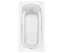 Aquatic White 60 x 37-1/4 in. Whirlpool Drop-In Bathtub with Left Drain 