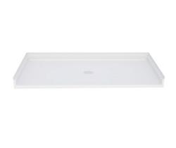 60 in. x 33 in. Shower Base with Center Drain in White
