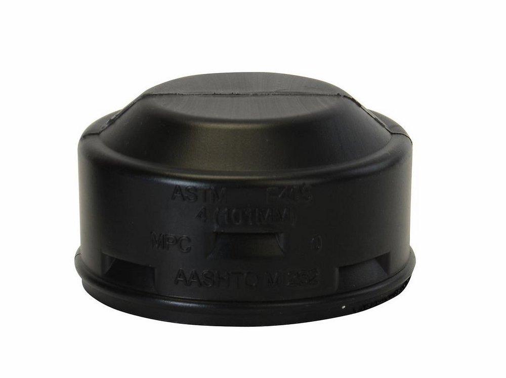 NDS Black Corrugated PVC End Cap 