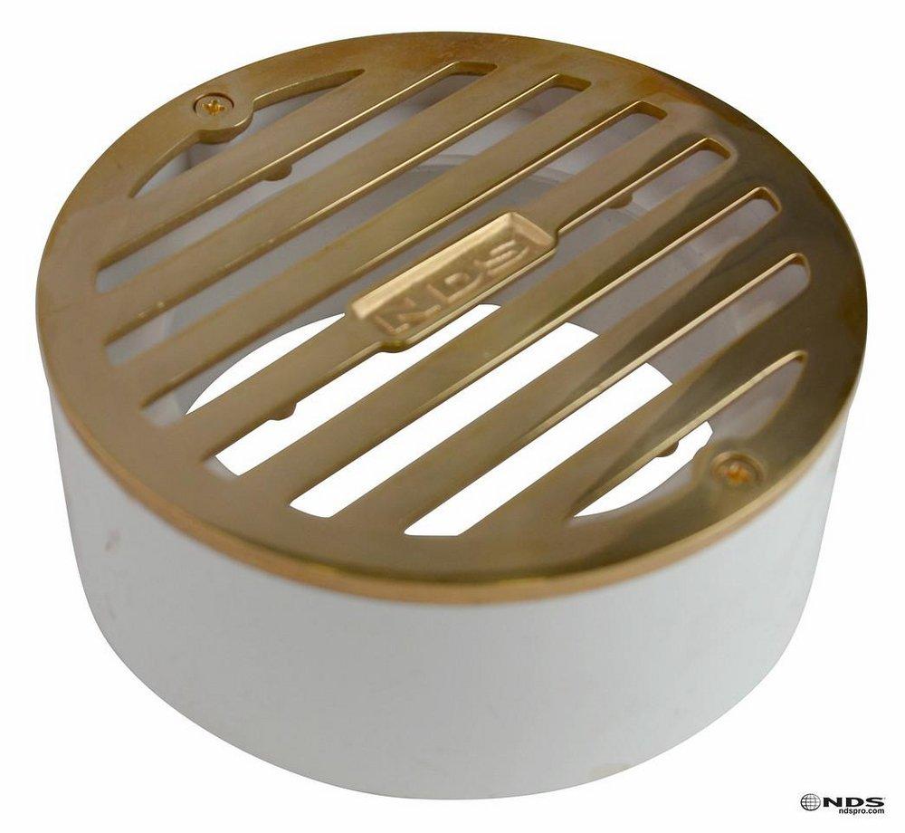 NDS Polished Brass Brass and Plastic Grate 