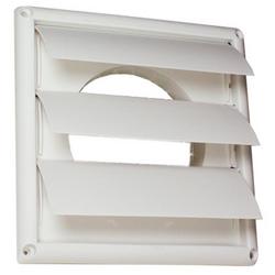 6 x 7-7/8 in. White Louvered Hood