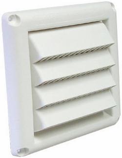 6 x 8 in. White Louvered Hood