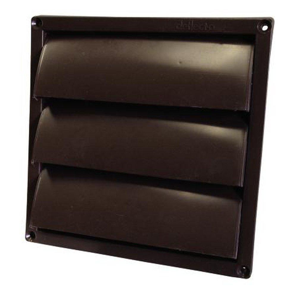 Deflecto Brown 8 in. White Louvered Hood 