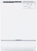 24 in. 5-Cycle Built-In Full Console Dishwasher in White