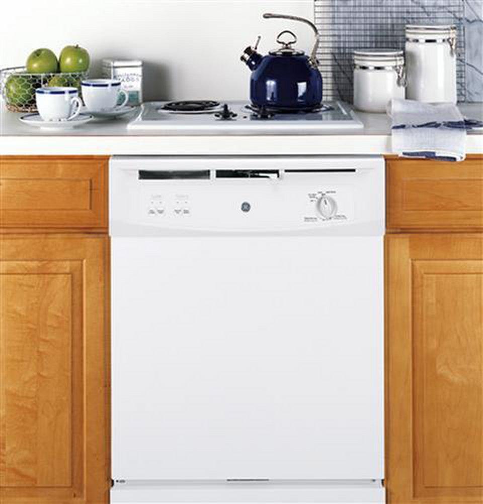GE&reg; White 24 in. 12 Place Settings Dishwasher 