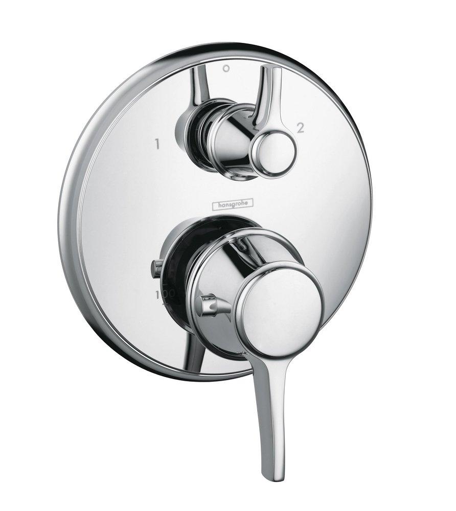 Hansgrohe Polished Chrome 8 gpm Thermostatic Faucet Trim with Double Lever Handle 