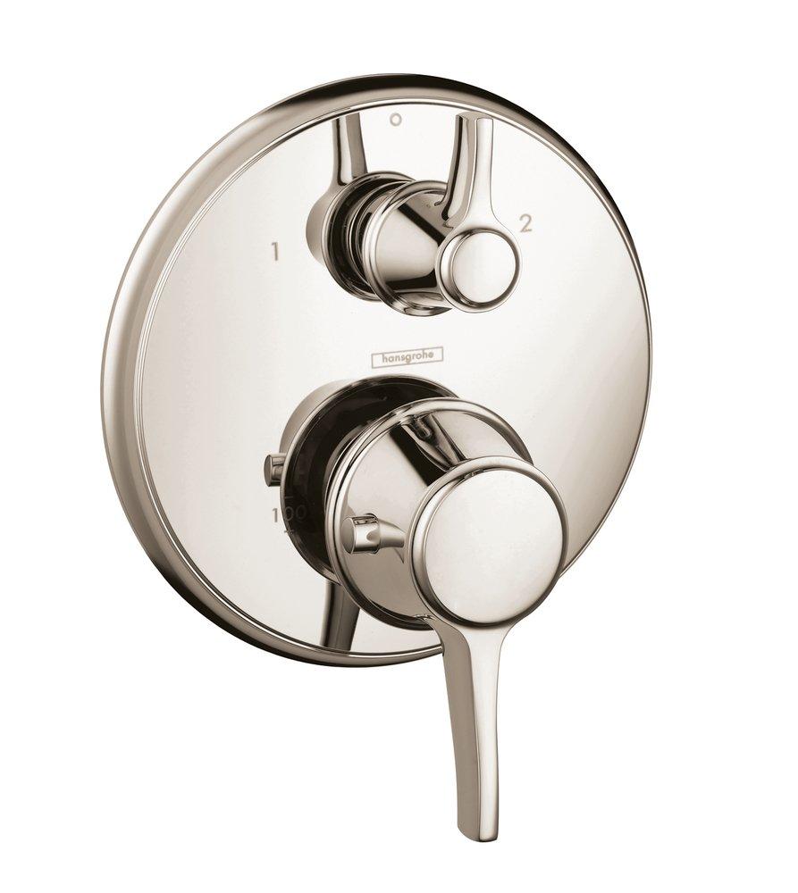 Hansgrohe Polished Nickel Double Lever Handle Thermostatic Trim Volume Control 