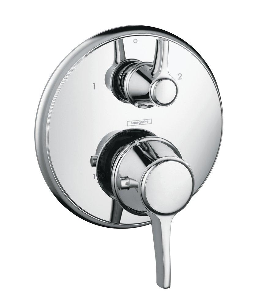 Hansgrohe Polished Chrome Double Lever Handle Thermostatic Trim Volume Control 