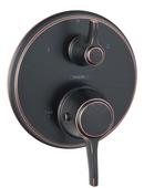 Hansgrohe Rubbed Bronze Double Lever Handle Thermostatic Trim Volume Control 