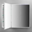 36 in. 3- Door Flat Beveled Mirror Medicine Cabinet
