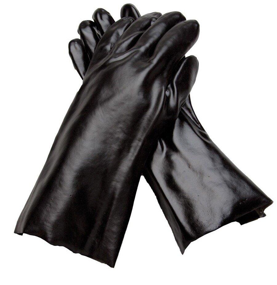 PROSELECT&reg; Black Plastic Reusable Gauntlet Glove in Black 