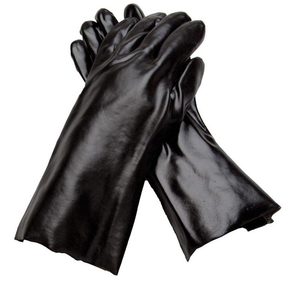 PROSELECT&reg; Black Plastic Reusable Gauntlet Glove in Black 