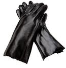 One Size Fits All Plastic Reusable Gauntlet Glove in Black