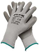 PROSELECT&reg; Grey Latex Dipped Cotton and Plastic Chemical Resistant Gloves in Grey 