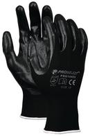 L Black Foam Coated Plastic/Nitrile Waterproof Gloves