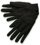 L Size Cotton Knit Wrist Jersey Reusable Glove in Brown (Pair of 12)