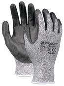 M Size Knit Cut and Abrasion Resistant Reusable Gloves with Rubber Palm in Grey