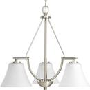Progress Lighting Brushed Nickel 3 Light 100W Chandelier 