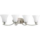 Progress Lighting Brushed Nickel 100W 4-Light Bath Vanity Light 