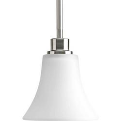 100W 1-Light Medium E-26 Incandescent Pendant in Brushed Nickel