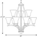 Progress Lighting Brushed Nickel 9 Light 100W Chandelier 