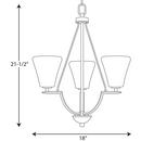 Progress Lighting Brushed Nickel 60W 3-Light Candelabra E-12 Incandescent Chandelier 