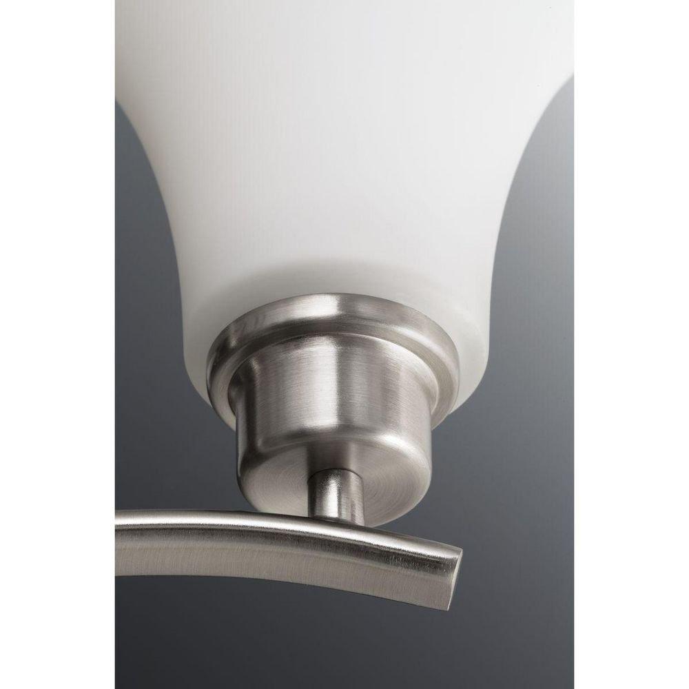 Progress Lighting Brushed Nickel 5 Light 100W Chandelier Fluted Glass 