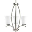 Progress Lighting Brushed Nickel 60W 3-Light Candelabra E-12 Incandescent Chandelier 