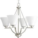 Progress Lighting Brushed Nickel 4 Light 100W Chandelier 