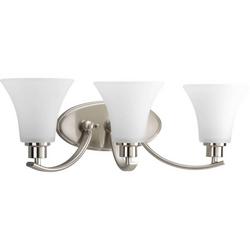 100W 3-Light Vanity Light Fixture in Brushed Nickel