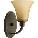 100W 1-Light Medium Base Incandescent Wall Sconce in Antique Bronze
