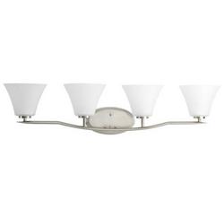 100W 4-Light Vanity Light Fixture in Brushed Nickel