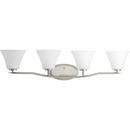 Progress Lighting Brushed Nickel 37-1/4 in. 100W 4-Light Vanity Light 