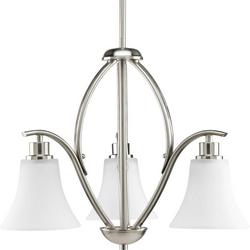 100W 3-Light Medium E-26 Incandescent Chandelier in Brushed Nickel