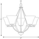 Progress Lighting Brushed Nickel 5 Light 100W Chandelier 