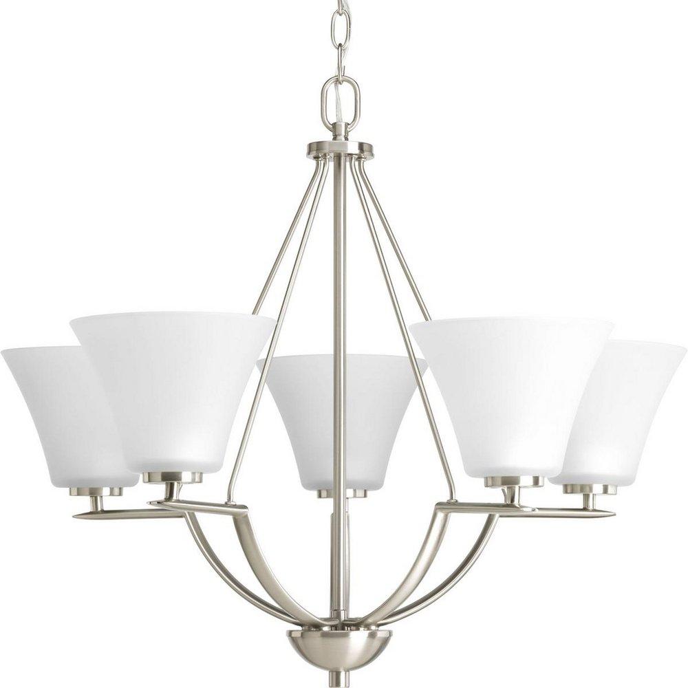 Progress Lighting Brushed Nickel 5 Light 100W Chandelier 